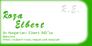 roza elbert business card